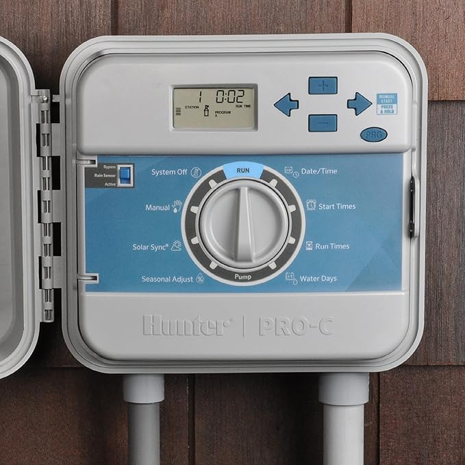 Hunter Pro-C Modular Outdoor Irrigation Controller Gray 4-Station Base Unit Controller, Outdoor Mount with 120 VAC Internal Transformer, Expandable to 16 Stations B00LBGQ4K2