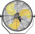 VINICAYA 20 Inch Industrial Wall Mount Fan, 5200 CFM Industrial Metal Wall Fans with Poweful Motor, 3 Speed, Heavy Duty Construction Indoor for Warehouse, Workshops, and Garage, UL Listed