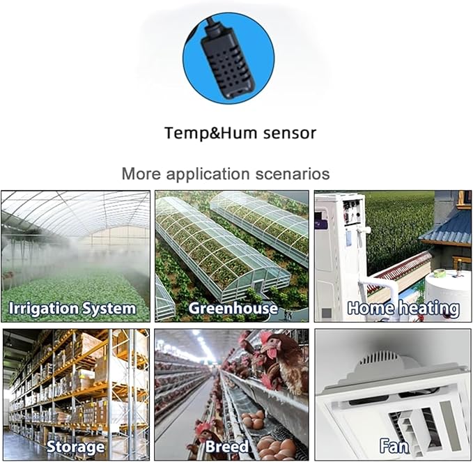 1CH Tuya Intelligent Temperature and Humidity Sensor,DC 7-32V/USB 5V Dry Contact Relay,Dry Contact,Timing Switch,Real-Time Monitoring Intelligent Module,Compatible with Alexa Google