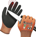 Schwer ProGuard Highest Level Cut Resistant Work Gloves PR3326 for Extreme Protection，ANSI A9 Cut Gloves with Reinforced Thumb, Non Slip, Breathable, Durable, Touch-screen, Orange 1 Pair（L）