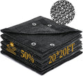Garden 50% Shade Cloth, 20 x 20 FT Sun Shade Mesh Tarp with Reinforced Grommets, Durable HDPE Material Outdoor Shade Cloth for Plants, Greenhouse, Pergola and Backyard Patio Sunshade