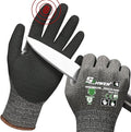 Schwer ProGuard High Level Cut Resistant Work Gloves PR3326 for Extreme Protection，ANSI Cut Gloves with Reinforced Thumb, Non Slip, Breathable, Durable, Touch-screen, Black 1 Pair（L）