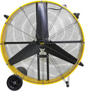 HiCFM 42" Industrial Drum Fan 27300 CFM High Velocity 2 Speed Settings Heavy Duty Metal Floor Fan for Commercial, Factory, Warehouse, Garage, Barn