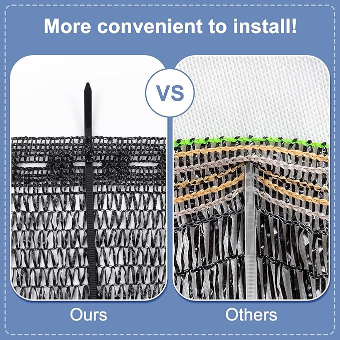 LOVE STORY 8x20FT 40% Black Shade Cloth Sun Shade Net UV Resistant Mesh Tarp Plant Cover Sunblock Net for Garden,Greenhouse,Vegetables,Flowers