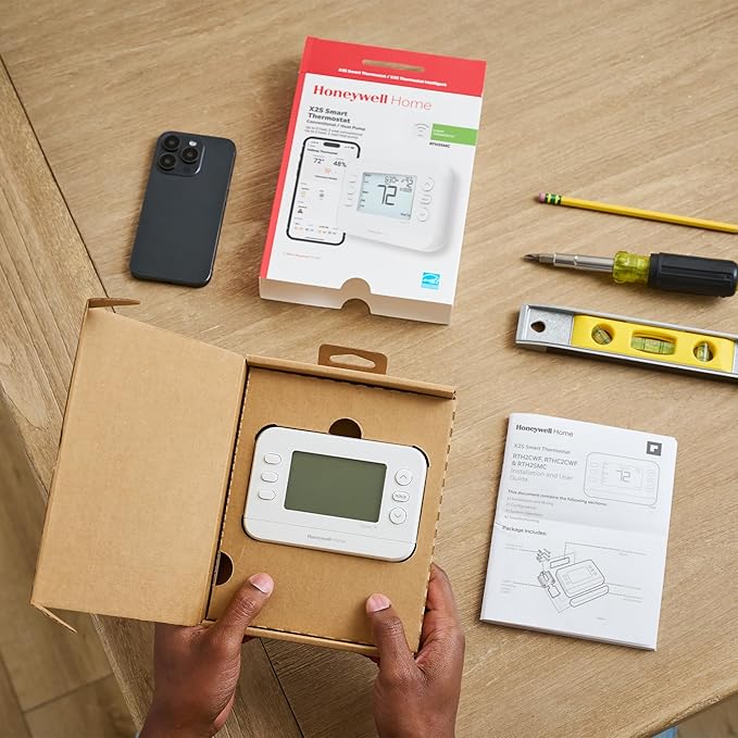 NEW! Honeywell Home Smart Thermostat, Conventional/Heat Pump Compatibility, WiFi Thermostat for Home, X2S, White