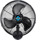 Tornado 16 Inch Pro Series Waterproof Outdoor Oscillating Wall Mount Fan - High Velocity Heavy Duty Metal Wall Mount Fan for Industrial, Commercial, Residential, and Greenhouse Use - UL Safety Listed