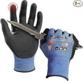 Schwer A4 AIR-SKIN Cut Resistant Work Gloves AR3900 with Extreme Lightweight & Thin, Grip Gloves for Fishing, Refined Work, Mechanic, Gardening, Touch-Screen, Non-PFAS, 3D-Comfort Fit, 2 Pairs, XL
