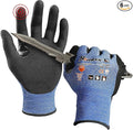 Schwer 6 Pairs ANSI A4 Cut Resistant Work Gloves with Extreme Lightweight & Thin, Sandy Nitrile Touchscreen Safety Working Gloves with Grip, 3D-Comfort Fit, Flexible and Breathable, XL, AR3900