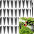 120 Pack Drip Irrigation Support Stakes, 5.68 Inch Plastic Stakes for 1/4″ Drip Tubing, Universal Hose Holders for Lawn, Vegetable Garden,Gardening,Greenhouse,Indoor/Outdoor Use
