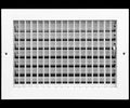 HVAC Premium 12''w X 8''h Adjustable AIR Supply Diffuser - HVAC Vent Cover Sidewall or Ceiling - Grille Register - High Airflow - White [Outer Dimensions: 13.75''w X 9.75''h]
