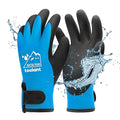 toolant 100% Waterproof Gloves for Men and Women, Winter Work Gloves for Cold Weather, Touchsreen, Thermal Gloves for Freezer Work, Fishing and Gardening, With Grip, Blue, X-Large