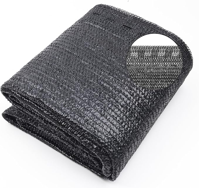 Cool Area 70% 10x20ft Sunblock Shade Cloth Cover Mesh UV Resistant Net for Garden Flower Plant Greenhouse, Black