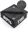 Cool Area 90% Sun Shade Cloth Mesh Tarp with Grommets for Plant Cover 3x10ft Patio Canopy Garden Pergola Greenhouse Car Barn Kennel Black