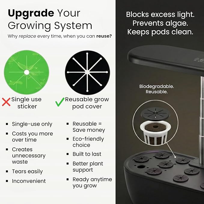 Nouri Hydroponics Growing System, 12 pod Smart Indoor Herb Garden Kit with LED Grow Lights, Hydroponic Herb Garden Indoor for Plant Lovers, Gardeners, Kitchen, Tomato Seeds Included