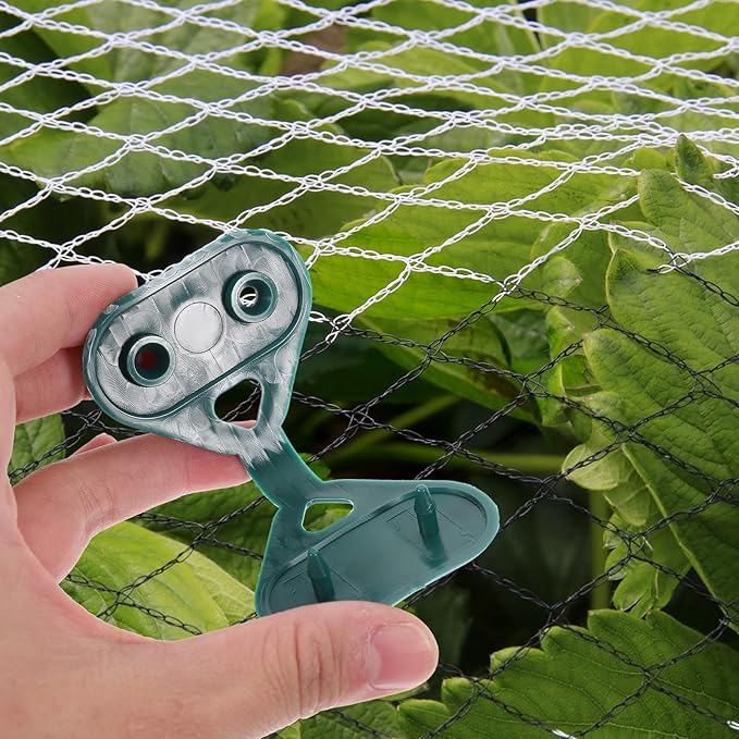 20pcs Sunshade Net Clips and Greenhouse Cloth Clamps for Garden Netting, Heavy Duty Fixing Tools for Outdoor Shade Cloth, Black and Green Clips for Plant Shade and Bird Protection