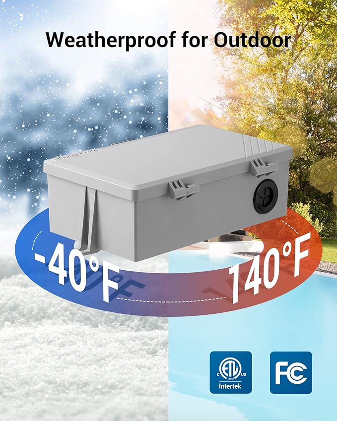 DEWENWILS WiFi Pool Pump Timer, Heavy Duty 40A 120-277 VAC 2HP Wireless Smart Controller for Pool, Water Heater, Works with Alexa, Google Assistant, Smart Life, ETL Listed