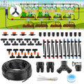 100FT Drip Irrigation System Kit, Automatic Watering System with 30 Adjustable Nozzles & 30M 1/4" Tubing – DIY Solution for Gardens, Greenhouses, Patios & Lawn – Effortless Plant Care + Water-Saving