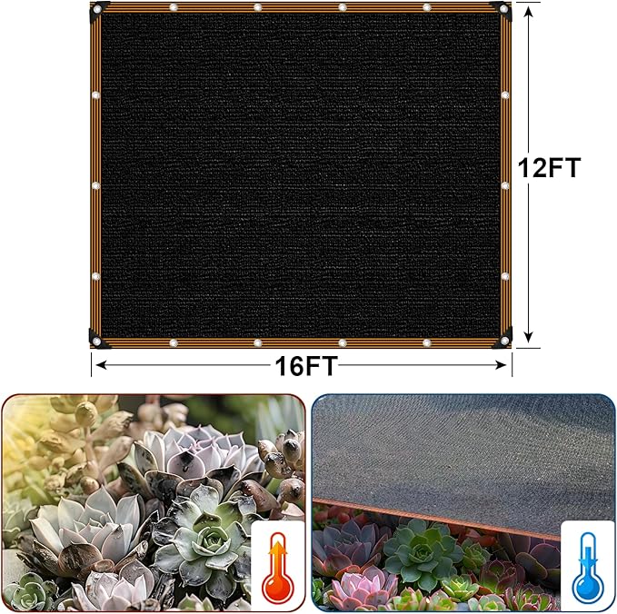 Shade Cloth - for Garden 90% Plant Shades Mesh Tarp with Grommets Outdoor Sun Shades Netting for Chicken Coop Greenhouse Vegetables Pergola Patio Cover