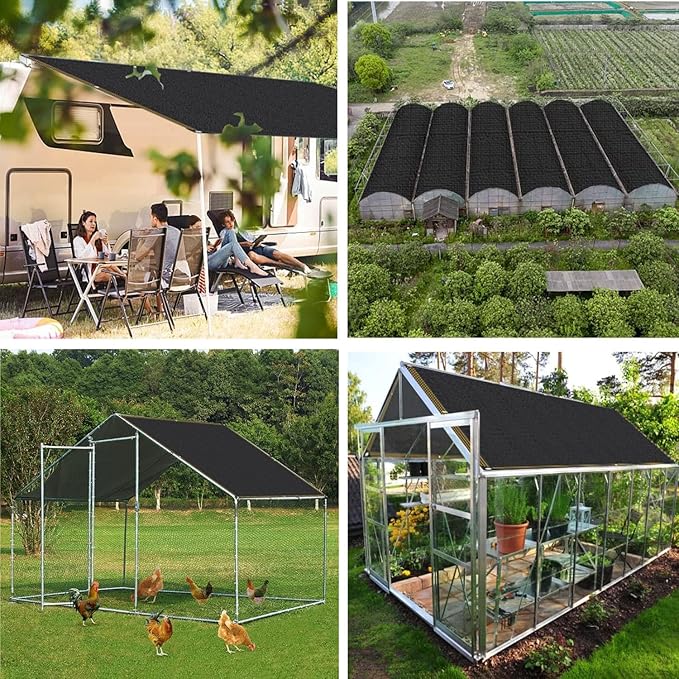 4x6M Shade Cloth for Greenhouse 3x5m 5x8m Shade Netting with Grommets Sunblock Shade Mesh UV Resistant for Garden, Pergola, Patio，Plants, Chicken Coop, Outdoor(6.6 x 30ft)
