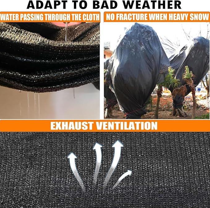 E.share 90%-95% Black Sun Shade Cloth 6FT x 8FT, Heavy Duty Outdoor Shade Netting with Reinforced Grommets, UV Resistant Breathable Fabric for Patio Garden Greenhouse Pergola Chicken Coop & Kennel