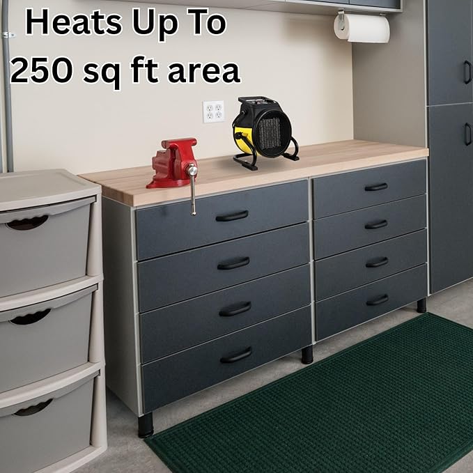 Dura Heat EUH1465 Electric Forced Air Heater with Pivoting Base 5,120 BTU, Yellow