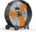 CCGIRU 30 Inch Industrial Drum Fan, 14000 CFM 3-Speed High Velocity Barrel Floor Fan, Heavy Duty for Warehouse, Workshops, Garage, Factory - UL Safety Listed
