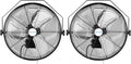 BILT HARD 4300 CFM 18 in. Outdoor Wall Mount Fan, 3-Speed Waterproof Wall Fan Industrial Grade High Velocity Outdoor Fans for Patio, Commercial, Garage, and Gazebo Use- UL Listed, 2 Pack