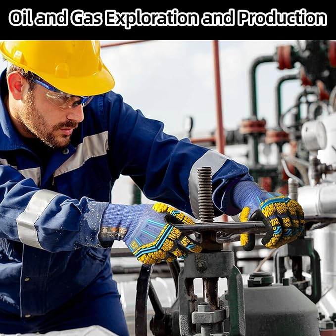 Schwer PRO-SKIN Impact Gloves with ANSI A4 Cut Reistant Protection, Flexible and Comfortable Work Gloves with Grip，Touchscreen, Used for Oil and Gas E&P，Mechanic, Construction, M, PM3900-T
