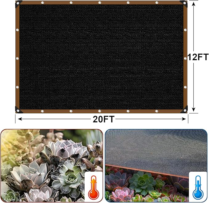 Shade Cloth - for Garden 90% Plant Shades Mesh Tarp with Grommets Outdoor Sun Shades Netting for Chicken Coop Greenhouse Vegetables Pergola Patio Cover