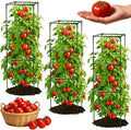 3 Pack Square Tomato Cages for Garden, 48 Inch Tall Heavy Duty Metal Tomato Plant Support Trellis, Adjustable Large Tomato Stakes for Outdoor Pots Climbing Plants, Vegetables, Cucumber