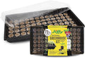 Jiffy Plant Germination Tray Kit - 72 Cell Seedling Starter Trays, SUPERthrive, Labels - 2 Pack, 144 Pellets Total - Plastic