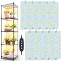 10Panel Grow Lights for Indoor Plants, Seed Starting, Veg, Pot Plants, Bonsai with Timer 4/8/12/16/20H, Ultra-Thin Under Cabinet & Shelf Full Spectrum LED Plant Growing Lamp, Multi-Panels Free Connect