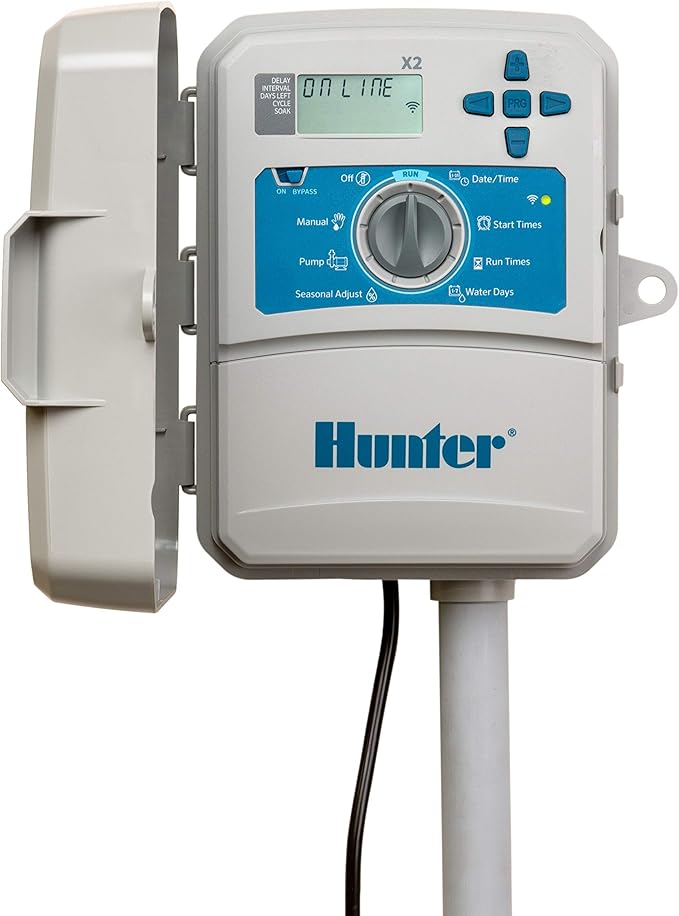 HUNTER X2-400 4-Station Sprinkler Timer Controller w/Plug Wi-Fi Ready