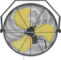 CCGIRU 5400 CFM 20" Outdoor Wall Mount Fans, High Velocity 3-Speed Waterproof Professional Outdoor Fan, Heavy Duty Industrial Wall Fan for Patio, Commercial, Gazebo, and Garage, UL Listed