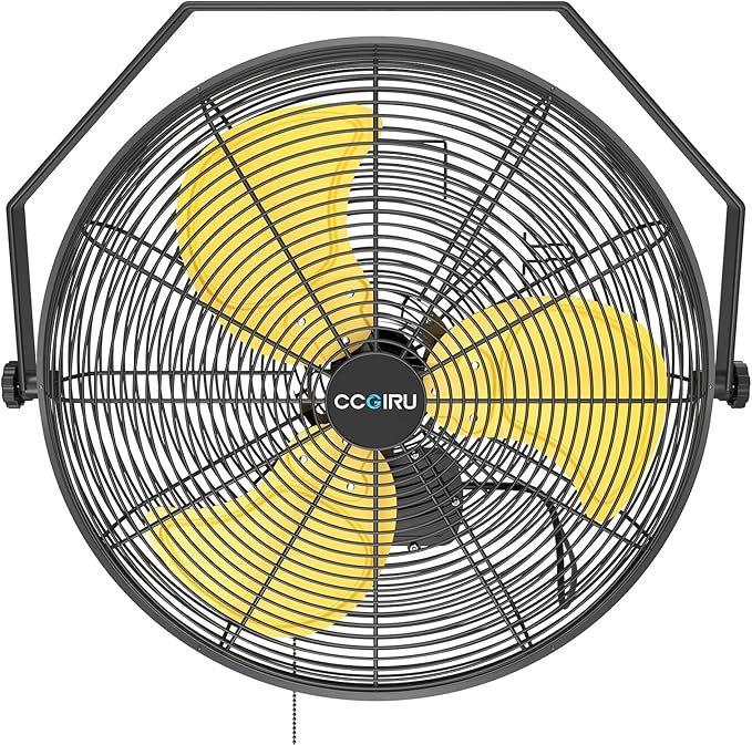 CCGIRU 5400 CFM 20" Outdoor Wall Mount Fans, High Velocity 3-Speed Waterproof Professional Outdoor Fan, Heavy Duty Industrial Wall Fan for Patio, Commercial, Gazebo, and Garage, UL Listed