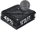 LOVE STORY 10x20FT 40% Black Shade Cloth Sun Shade Net with Grommets Sunblock Net Mesh Tarp for Garden,Plants Cover,Greenhouse and Patio