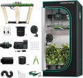 MARS HYDRO 3x3 Smart Grow Tent Kit Complete System with WiFi-Integrated Controller 43,150W FC1500 App Dimming Grow Light,1680D High Reflective Mylar,with 4inch Automatic Ventilation System