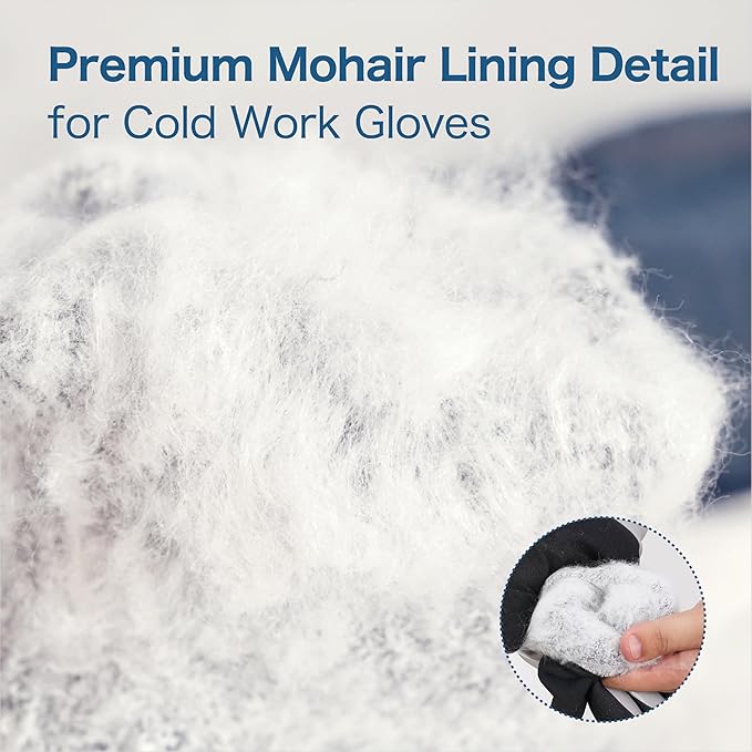 Waterproof Weatherproof Winter Work Gloves, Gray, Ideal for Gardening & Outdoor Tasks