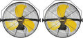 HiCFM 5100 CFM 20 inch Outdoor High Velocity Wall Mounted Fan with IP44 Enclosure Motor, Sealed Control Box, 9 FT Cord & GFCI Plug, Weatherproof for Patio, Workstation - UL Listed, 2 Pack