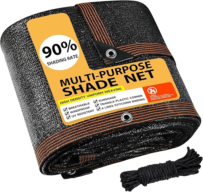 AHWEKR Shade Cloth 90% Sunblock Net for Garden Patio,Shade Sails for Plants Greenhouse Outdoor Pergola Lawn Swimming Pool Sun Shade Cloths for Chicken Coop Easier Hang Shade Net Cover 19ft x 30ft