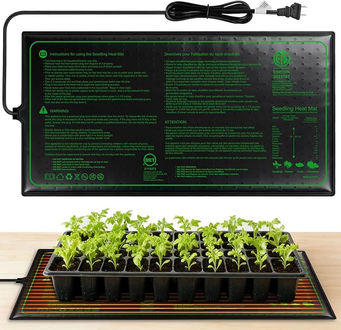 Seedling Heat Mat - KOKOPRO Durable Waterproof Heat mat for Plants Warm Hydroponic Heating Pad for Indoor Home Gardening Seed Starter 10" x 20.75"