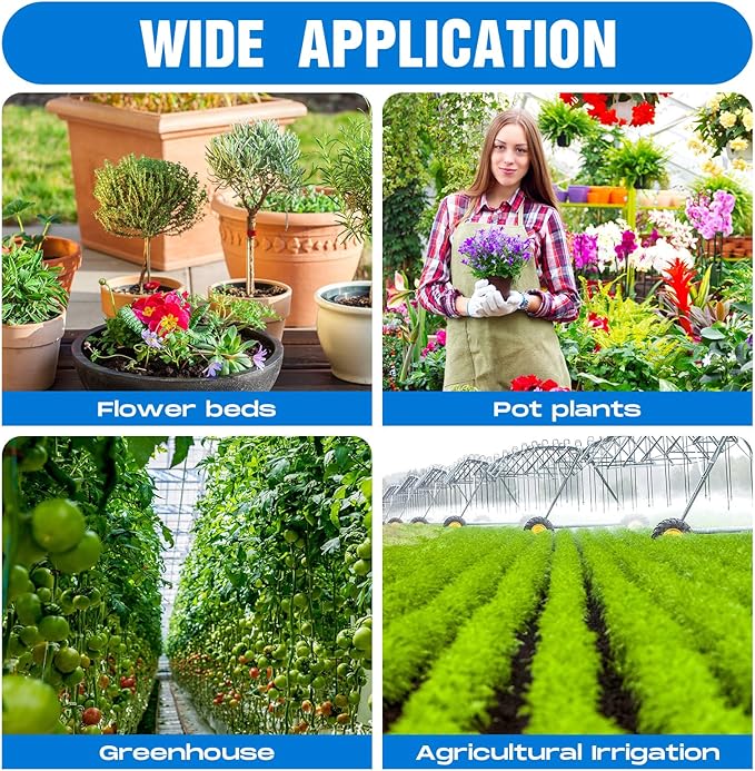 Glooglitter 30 Pcs Drip Irrigation Fittings Switch Valve 1/2 Inch Barbed Locking Fitting Gate Valves for 1/2 Inch Drip Tubing(1/2 ID X. 6-. 63 OD) 16mm Drip Irrigation Switch Valve for Garden