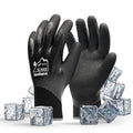 toolant Waterproof Gloves for Men and Women, Freezer Gloves with Grip, Double Nitrile Dipped for Extreme Oil Repellent, for Construction, Mechanics, Mining, Plumbing, Black, X-Large