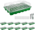 Gardzen 10 Pack 40 Cell BPA Free Seed Starter Tray Kit - Reusable Plant Germination Trays with Adjustable Vents, Sowing Tool & Labeling Set for Indoor Gardening Vegetables Herbs Flowers