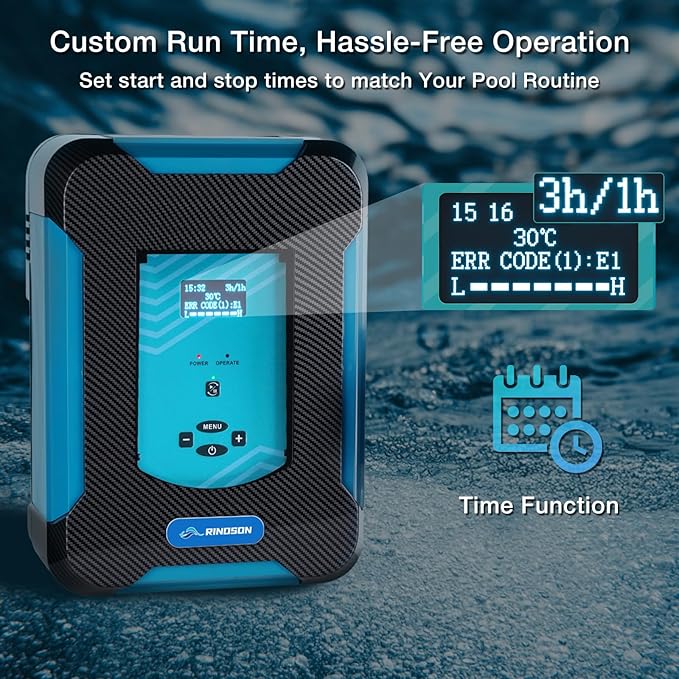 Saltwater Pool Chlorinator System with Built-in Timer & Removable Titanium Cell, 2 Year Limited Warranty, Heavy Duty Salt Chlorine Generator for In-Ground Pools up to 37,000 Gallons