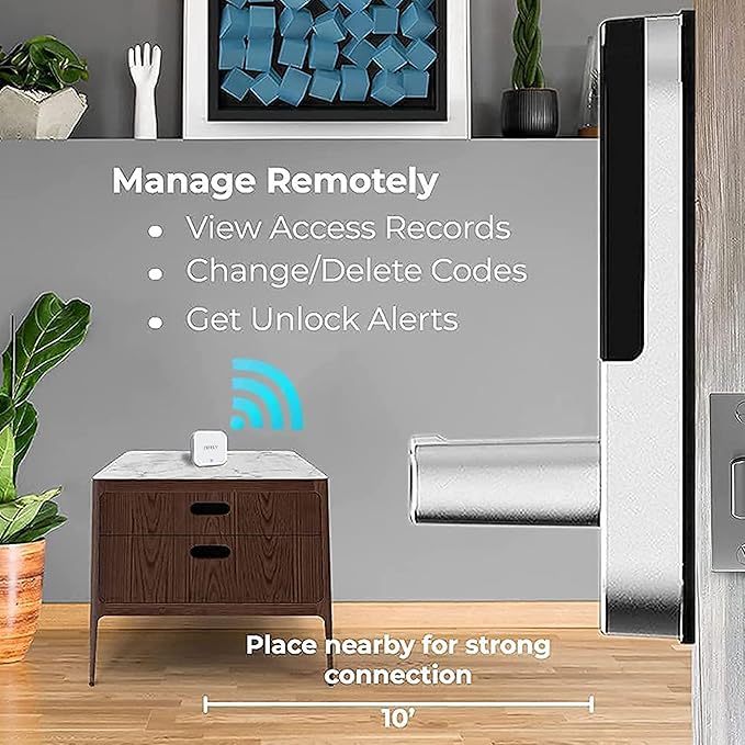 Sifely Smart Lock Wi-Fi Gateway - Remote Access Hub for Sifely Smart Door Lock, Works with App & Alexa (Model G2, Supports 2.4G Wi-Fi Only)
