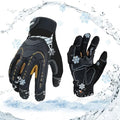 Vgo... 1-Pair 32°F Waterproof Heavy Duty Winter Work Gloves Men,Mechanic Gloves, Impact Protection& Vibration Reduction (Size XS, Black&Gold, SL8849FW)