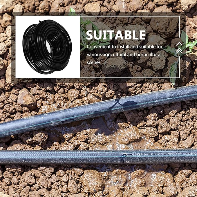 HANABASS 4/7 Drip Irrigation Tubing Heavy Duty Water Hose for Garden and Agriculture Irrigation Systems Flexible Watering Hose for Efficient Automatic Drip