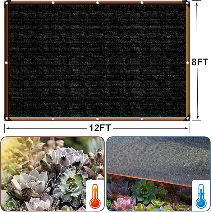 Shade Cloth - for Garden 90% Plant Shades Mesh Tarp with Grommets Outdoor Sun Shades Netting for Chicken Coop Greenhouse Vegetables Pergola Patio Cover