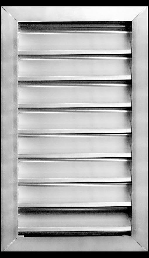 HVAC Premium 10"W x 16"H Aluminum Exterior Gable Louver Vent for Walls & Crawlspace - Weather-Resistant Air Grille with Screen Mesh - [Outer Dimensions 11.75"W x 17.75"H]
